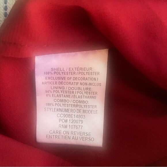 Alice + Olivia  jumpsuit Womens Size 6 Red Wine Sleeveless Pants Straight - Picture 15 of 16